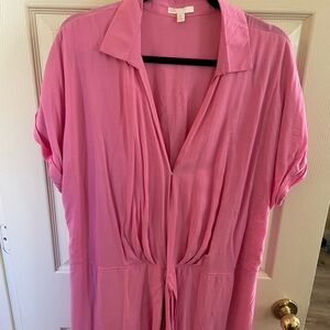 Gianni Bini Hot Pink V-Neck wrap mini dress.